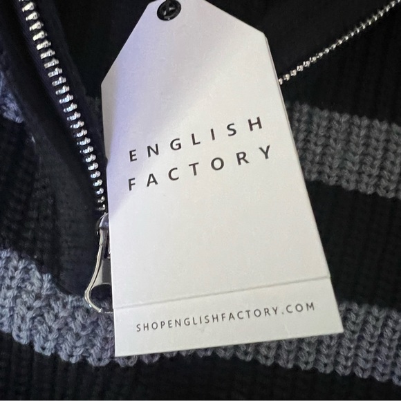 Nyla Black and Gray Pullover Half Zip Sweater - Picture 4 of 6